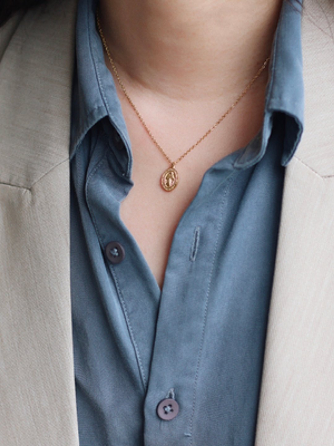 Gold necklace ax02 - AXES