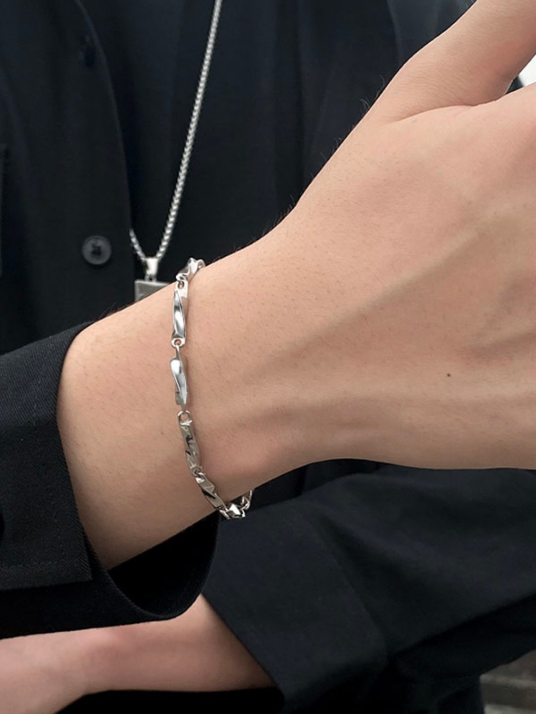 Silver bracelet ax13 - AXES