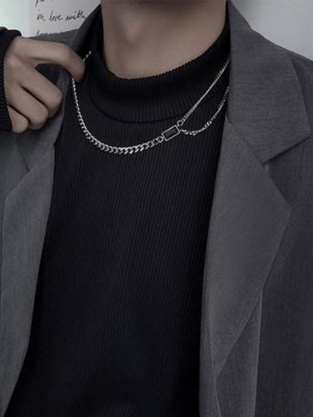 Silver necklace ax25 - AXES