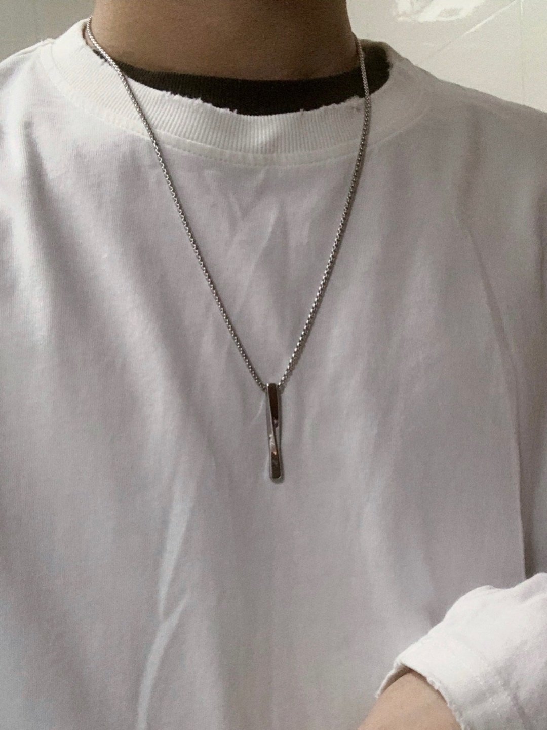 Silver necklace ax34 - AXES