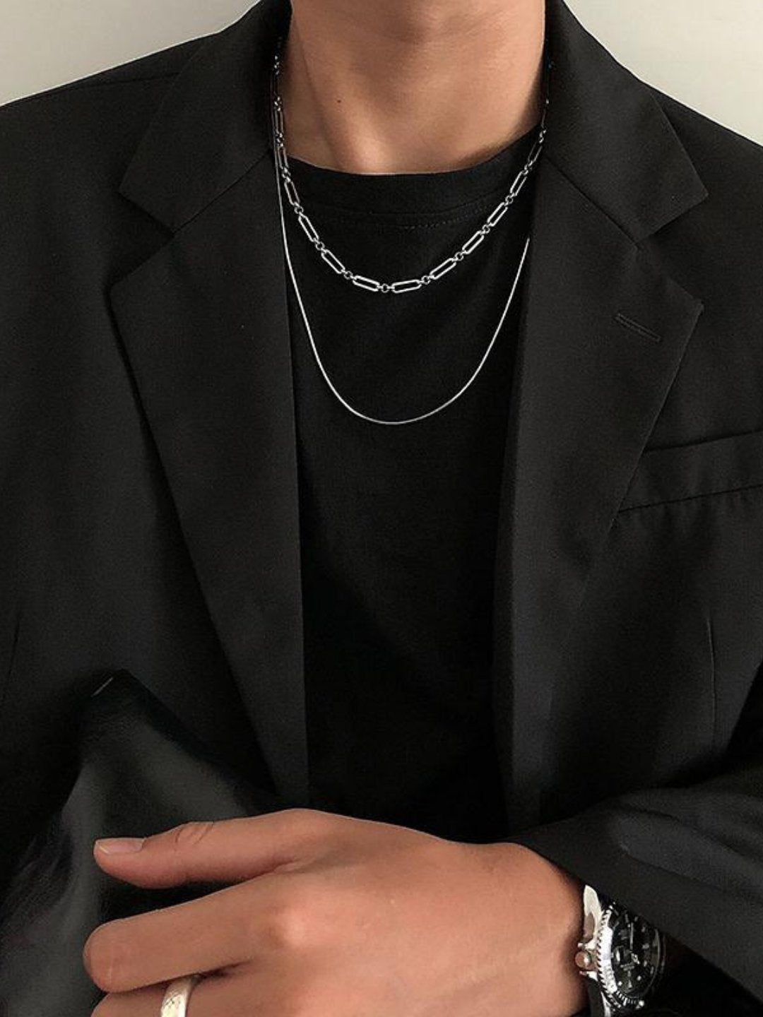 Silver necklace ax38 - AXES