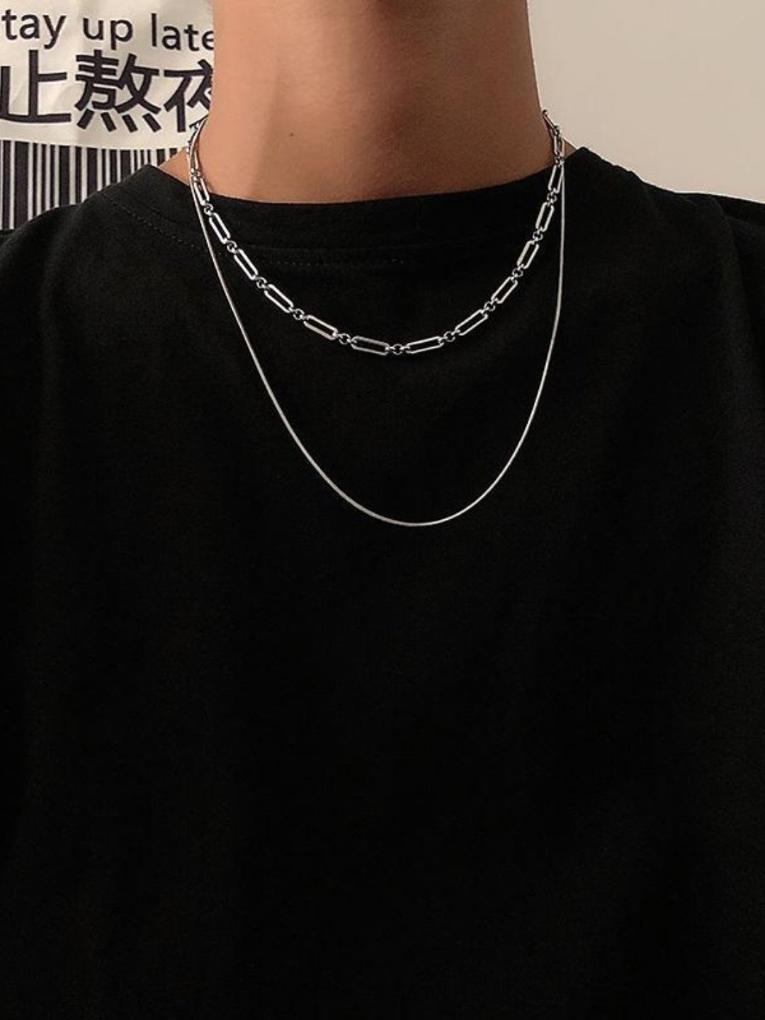 Silver necklace ax38 - AXES
