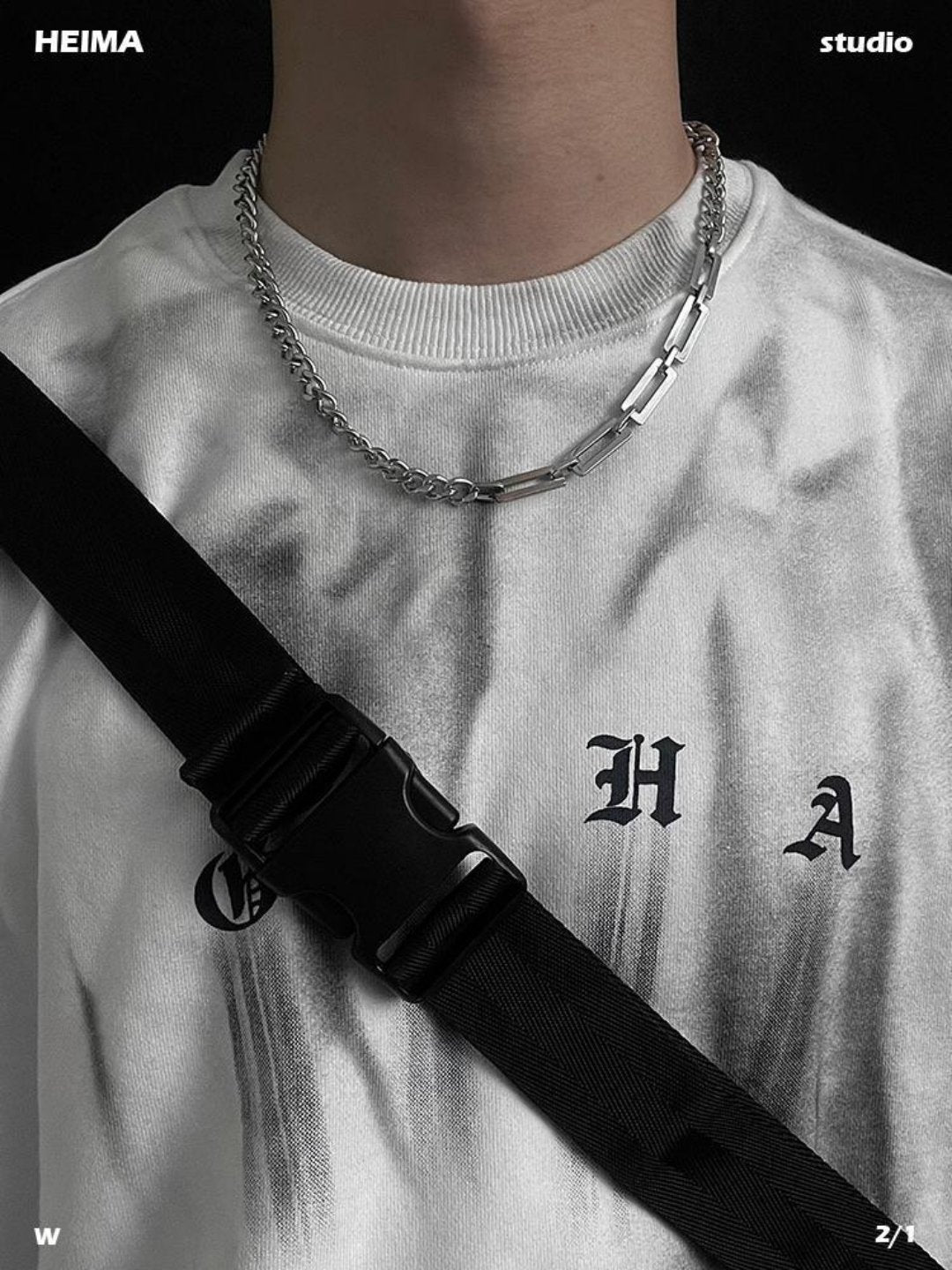 Silver necklace ax40 - AXES