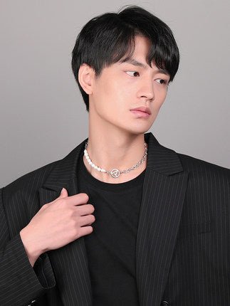 Silver necklace ax65 - AXES