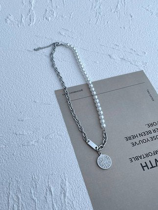 Silver necklace ax68 - AXES