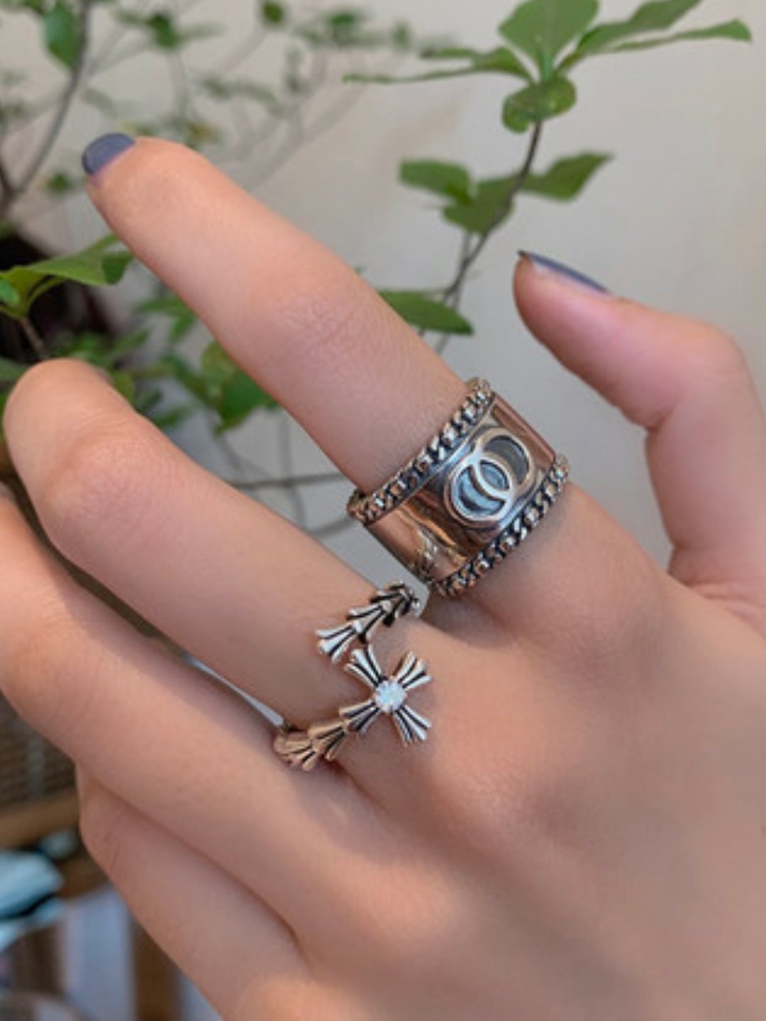 Silver ring ax46 - AXES