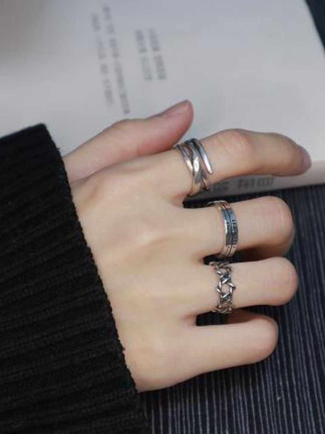 Silver ring ax58 - AXES