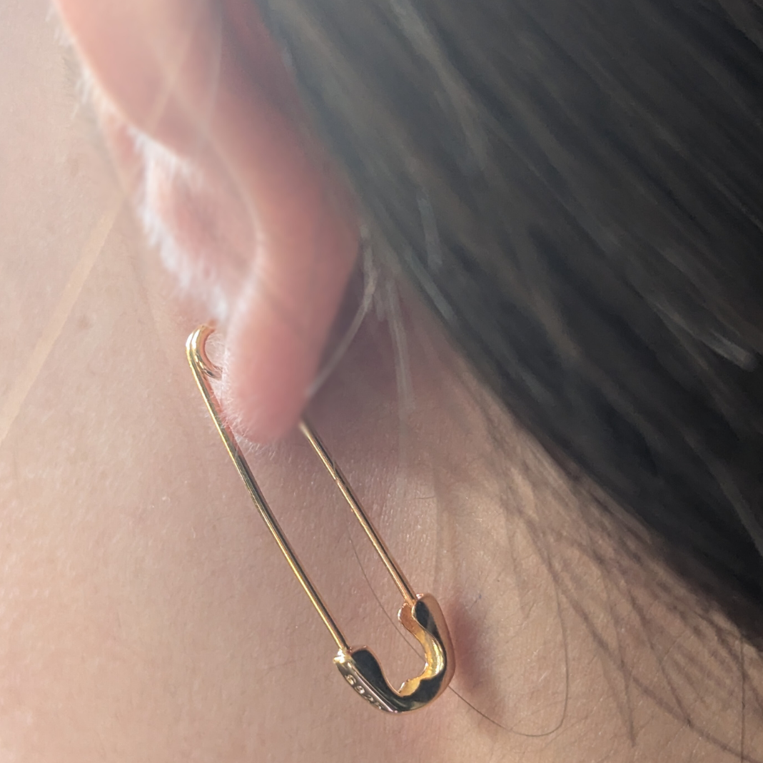 Heart Safety Pin Pierce【Silver925】