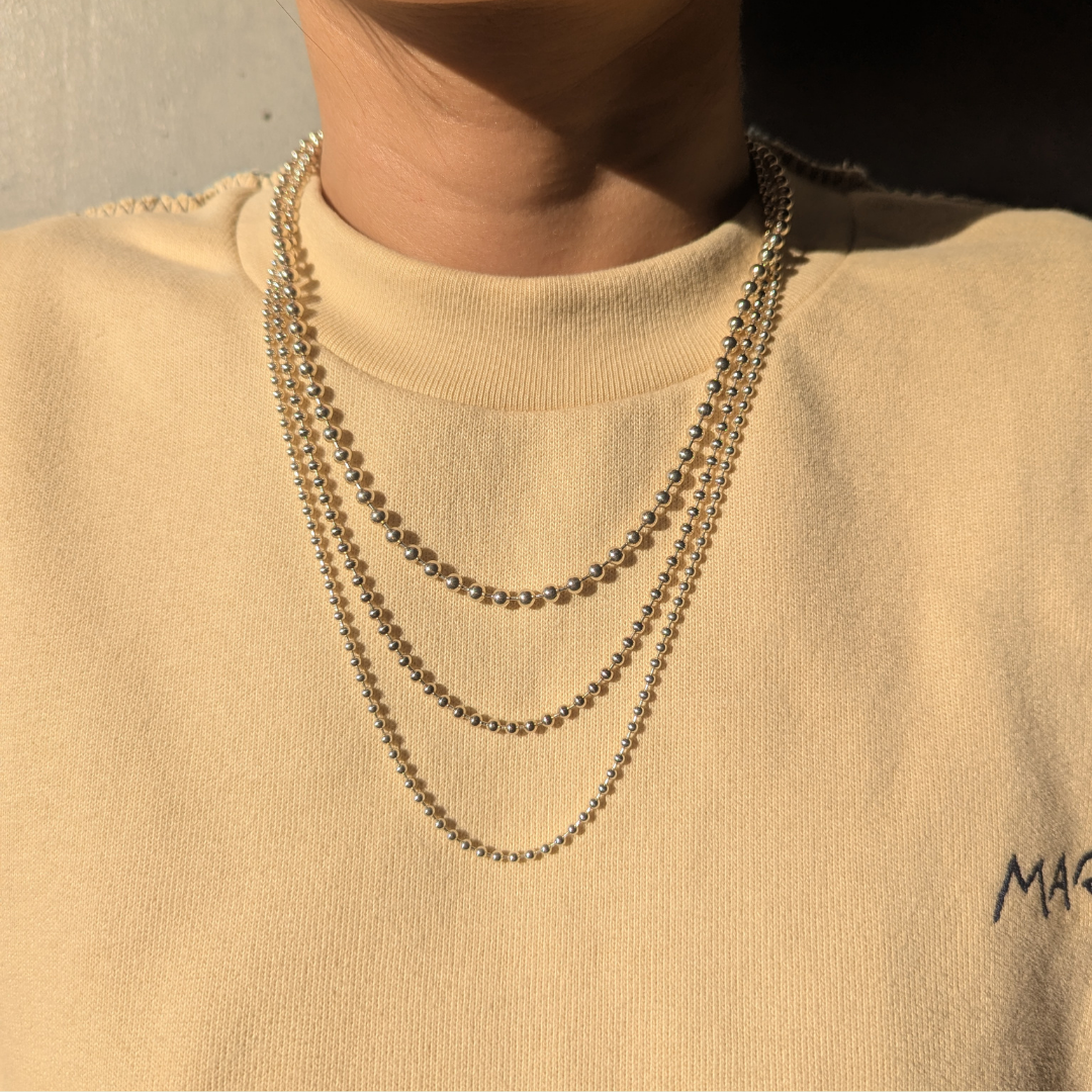 Ball Chain Necklace【Silver925】