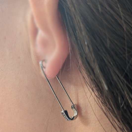 Heart Safety Pin Pierce【Silver925】