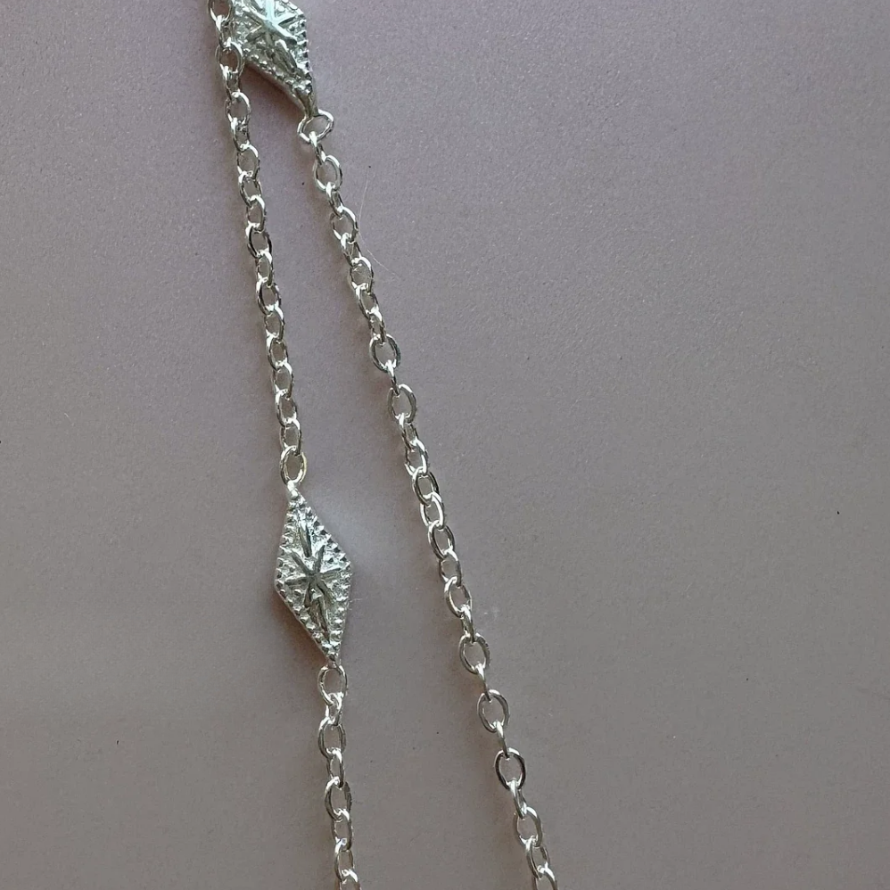 Square Pattern Necklace【Silver925】