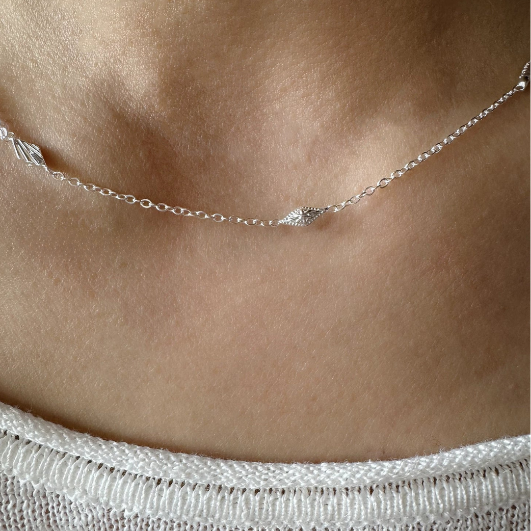 Square Pattern Necklace【Silver925】