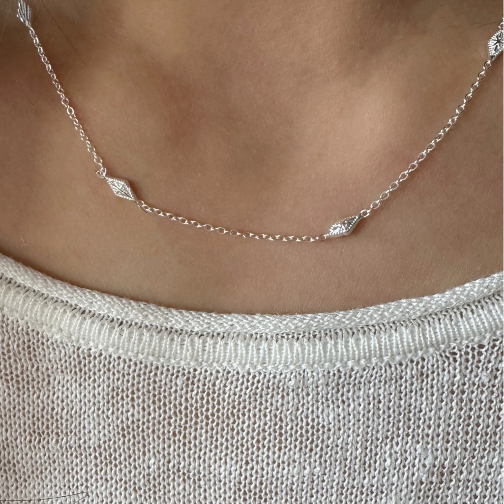 Square Pattern Necklace【Silver925】