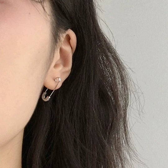 Heart Safety Pin Pierce【Silver925】