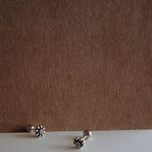 Crystal Flower Pierce【Silver925】