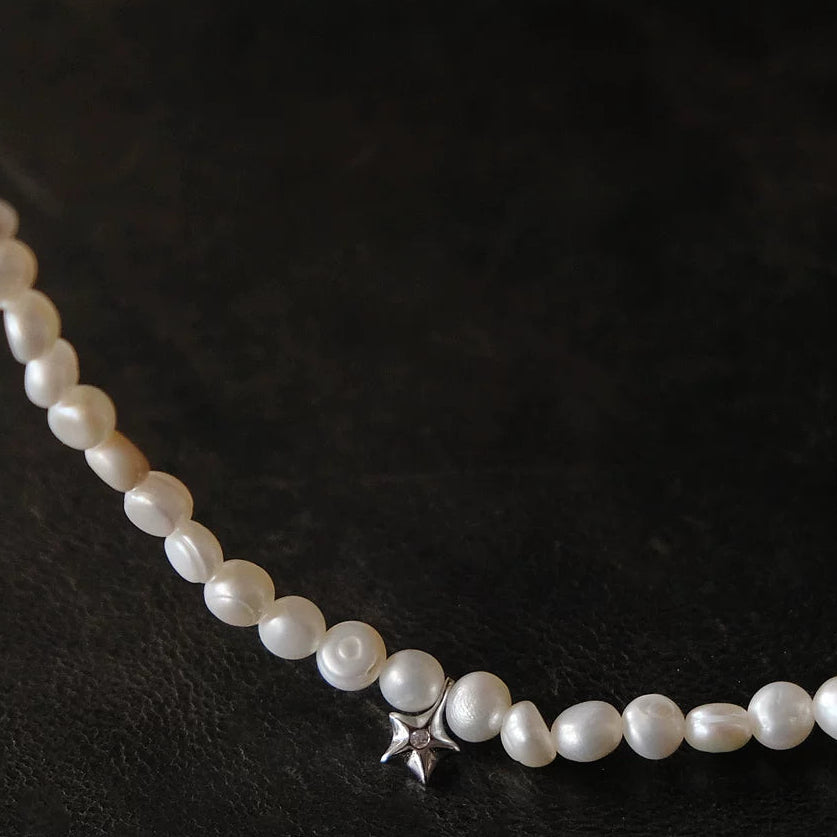 Pearl Star Necklace【Silver925】