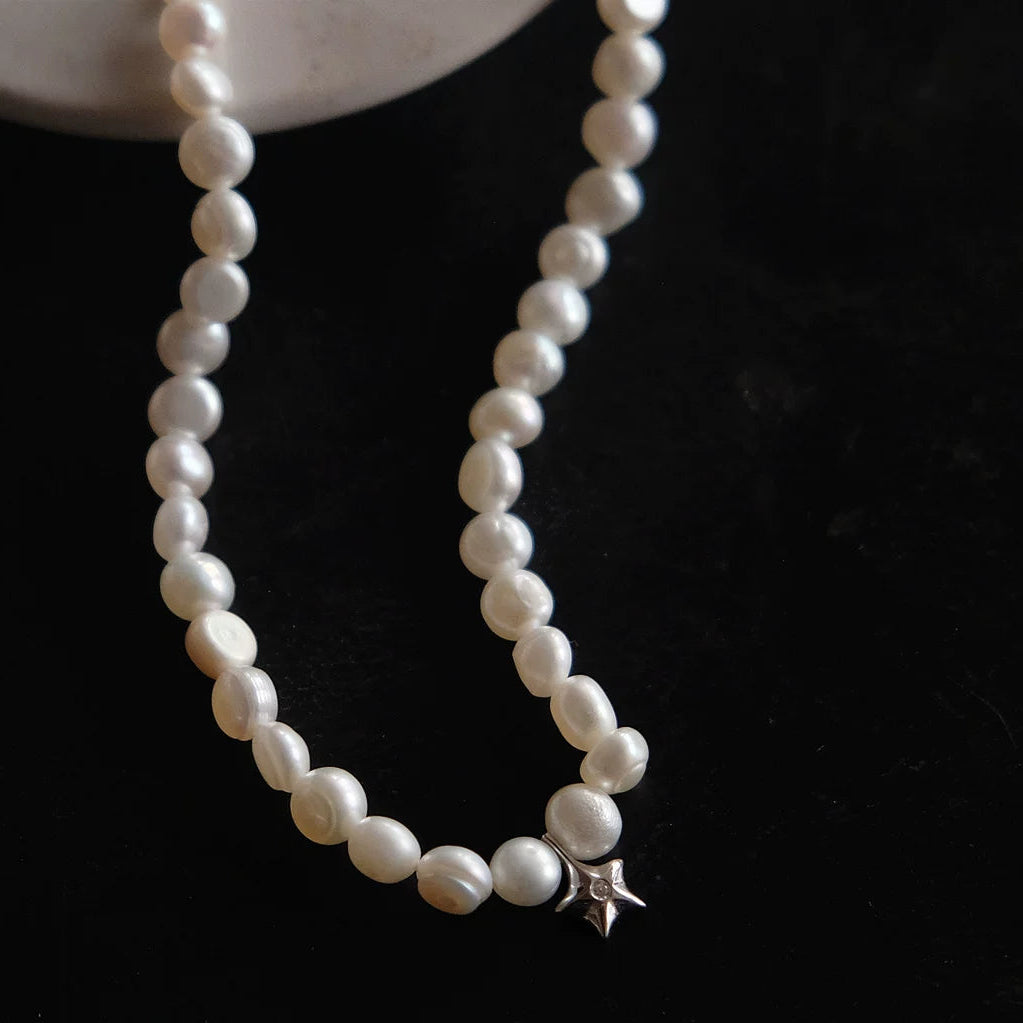 Pearl Star Necklace【Silver925】