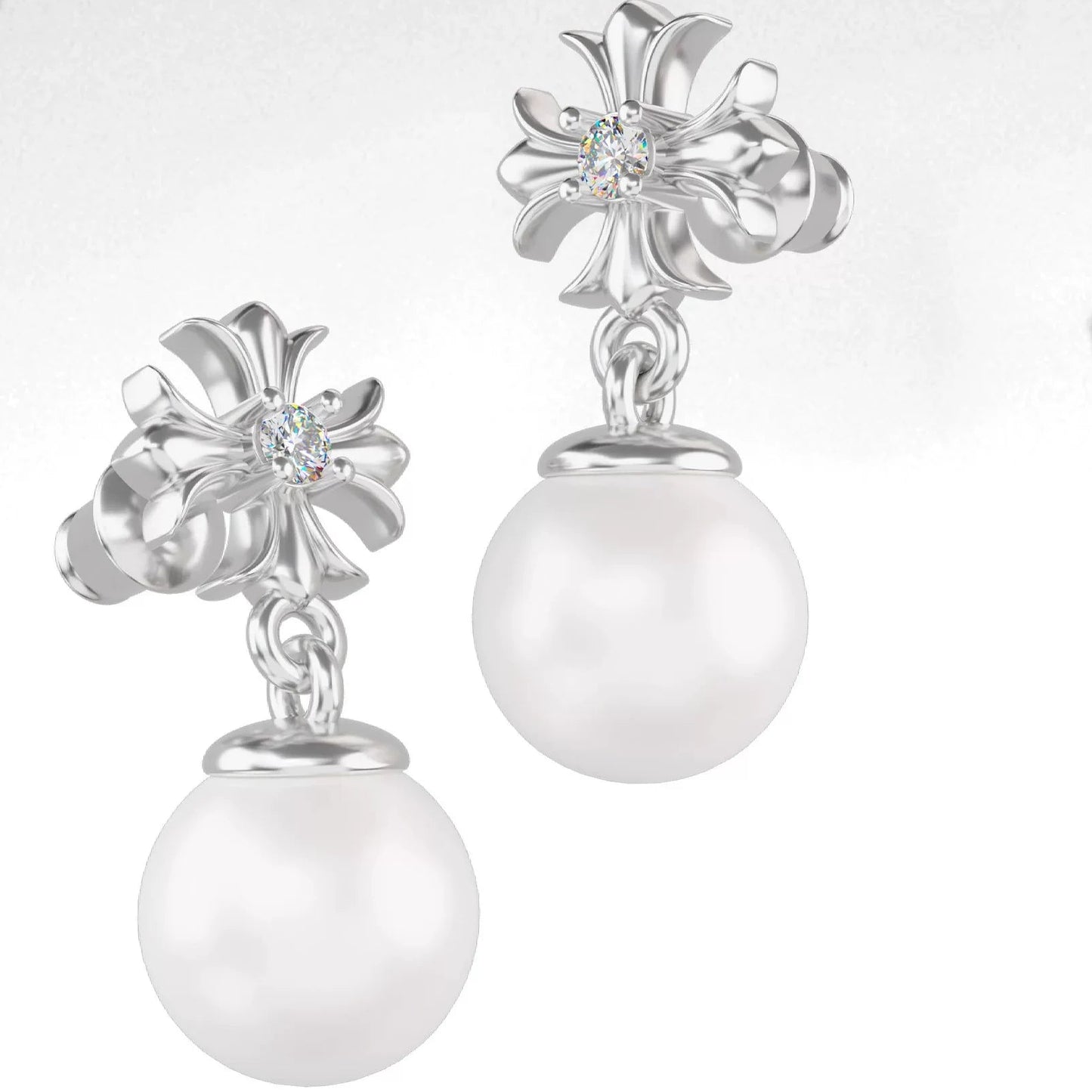 Pearl Gothic Cross Pierce【Silver925】 – AXES Pearl Gothic Cross Pierce【Silver925】 – AXES