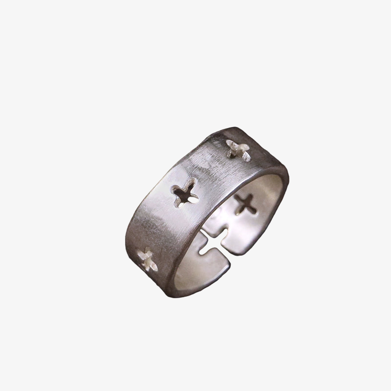 Cross RingSilver925 – AXES K18PG SILVER CROSS MOTIF RING/シルバー 