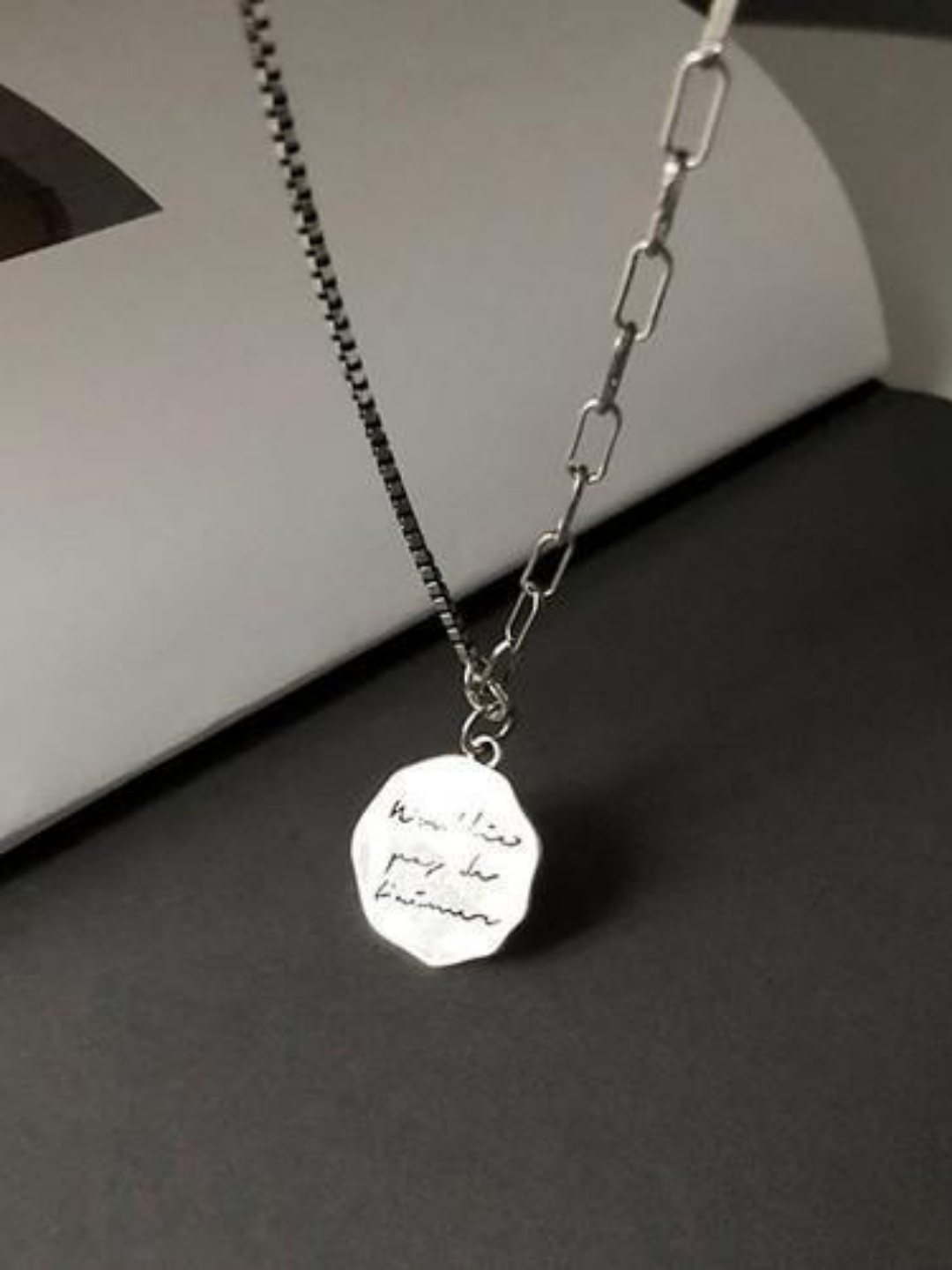Silver necklace ax08
