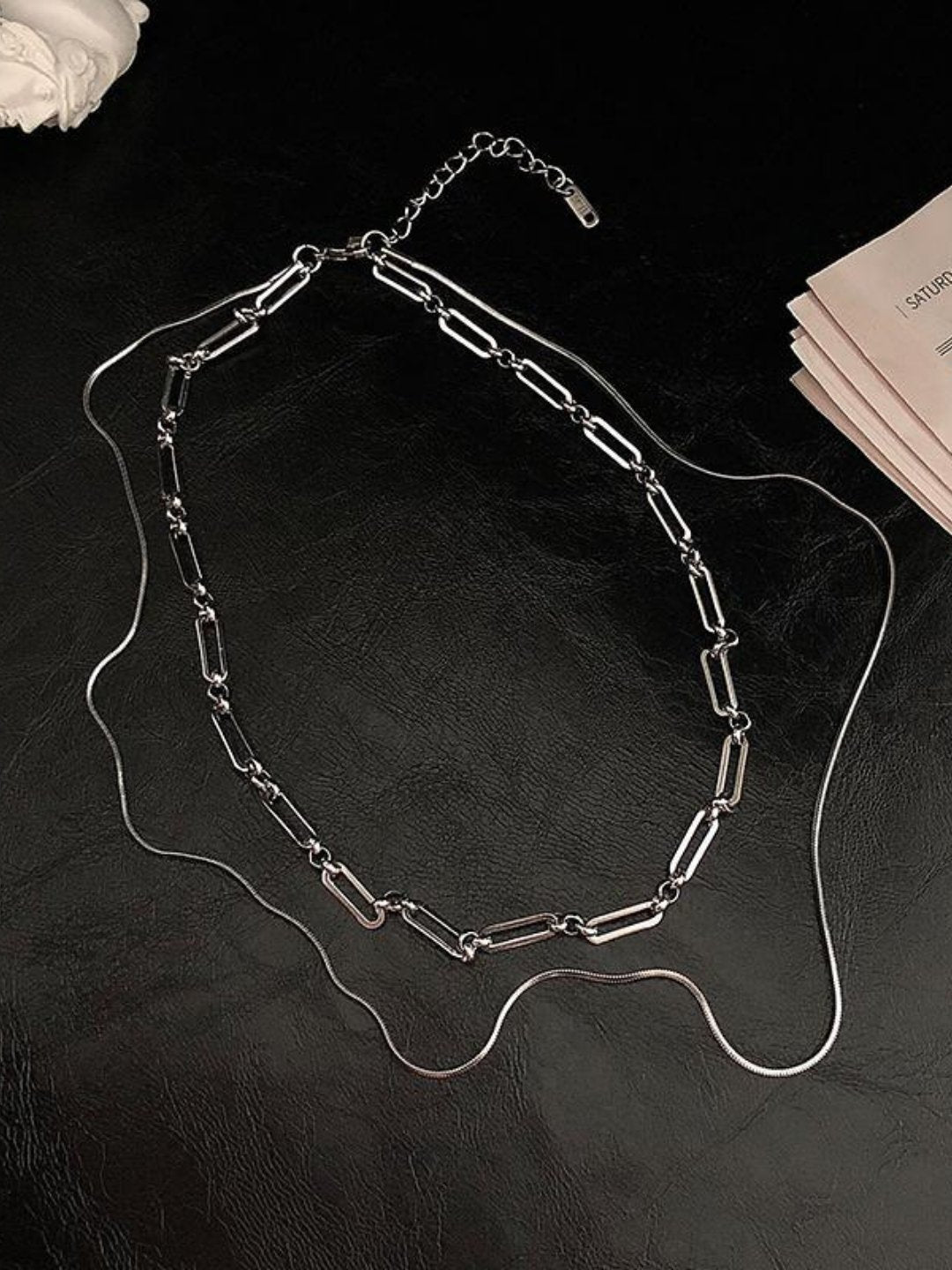 Silver necklace ax38 - AXES
