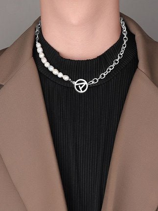Silver necklace ax65 - AXES